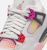 Air Jordan 4 Retro Comic Grade School Lifestyle Shoe - Off White/Fire Pink/Anthracite Free Shipping