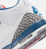 Air Jordan 3 Retro OG True Blue Grade School Lifestyle Shoe - White/Fire Red/True Blue Free Shipping