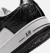 Air Force 1 Low Cracked Leather Mens Lifestyle Shoe - Black/White