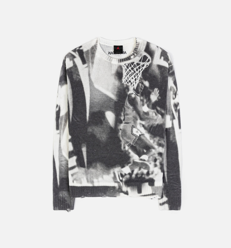 Jordan HQ1635-133 Air Jordan Knit Mens Sweater Sail/Grey