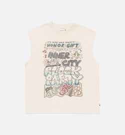 HONOR HTG250290
 Block Party Cut Off Mens Short Sleeve Shirt - Bone Image 0