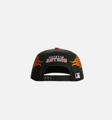 Houston Astros Flames 9Fifty Snapback Mens Hat - Black/Orange