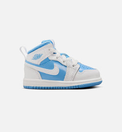 JORDAN FZ3931-114
 Air Jordan 1 Mid Legend Blue Infant Toddler Lifestyle Shoe - White/Legend Blue Image 0