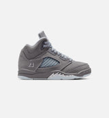 Air Jordan 5 Retro Wolf Grey Preschool Lifestyle Shoe - Light Graphite/White/Wolf Grey