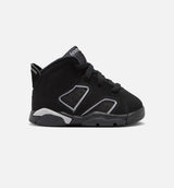 Air Jordan 6 Retro Cap & Gown Infant Toddler Lifestyle Shoe - Black/Reflective Silver/Black Free Shipping