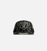 Las Vegas Raiders Flames 9Fifty Snapback Mens Hat - Black/Silver