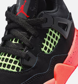 Air Jordan 4 Retro Black Infrared 23 Infant Toddler Lifestyle Shoe - Black/Infrared 23/Bright Mango Free Shipping