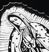 The Lady Of Guadalupe Mens Short Sleeve Shirt - Black/Cream