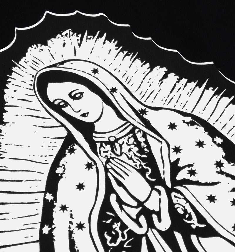 The Lady Of Guadalupe Mens Short Sleeve Shirt - Black/Cream