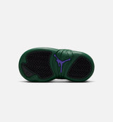 Air Jordan 12 Retro Idols Become Rivals Infant Toddler Lifestyle Shoe - Summit White/Gorge Green/Fierce Pruple Free Shipping