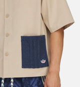 CLOT Redifined Utility By Edison Chen Mens Short Sleeve Shirt - Warm Sandstone