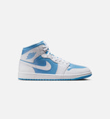 Air Jordan 1 Retro Mid Legend Blue Mens Lifestyle Shoe - Legend Blue/White