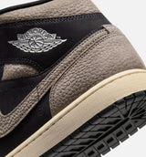 Air Jordan 1 Mid SE Mens Lifestyle Shoe - Black/Olive Grey/Light Wild Mango