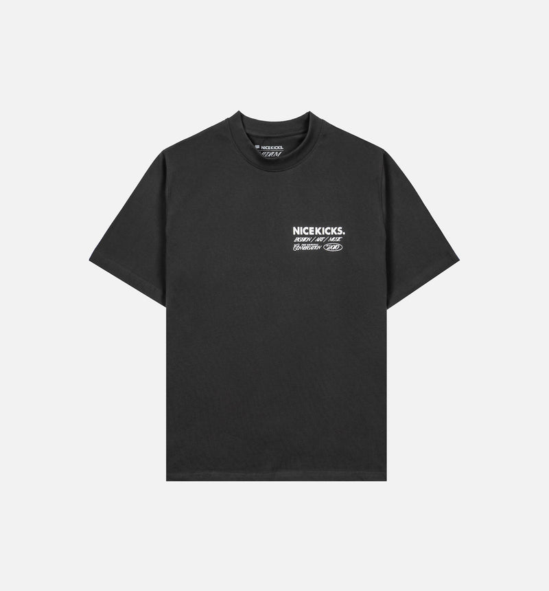 Be Nice Graphic Mens Short Sleeve Shirt - Charcoal