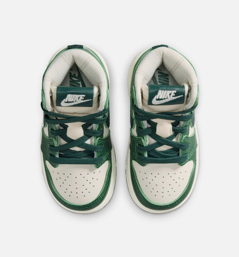 Air Jordan 1 Retro High OG Pro Green Infant Toddler Lifestyle Shoe - Pale Ivory/Pro Green/Fir/Coconut Milk Free Shipping
