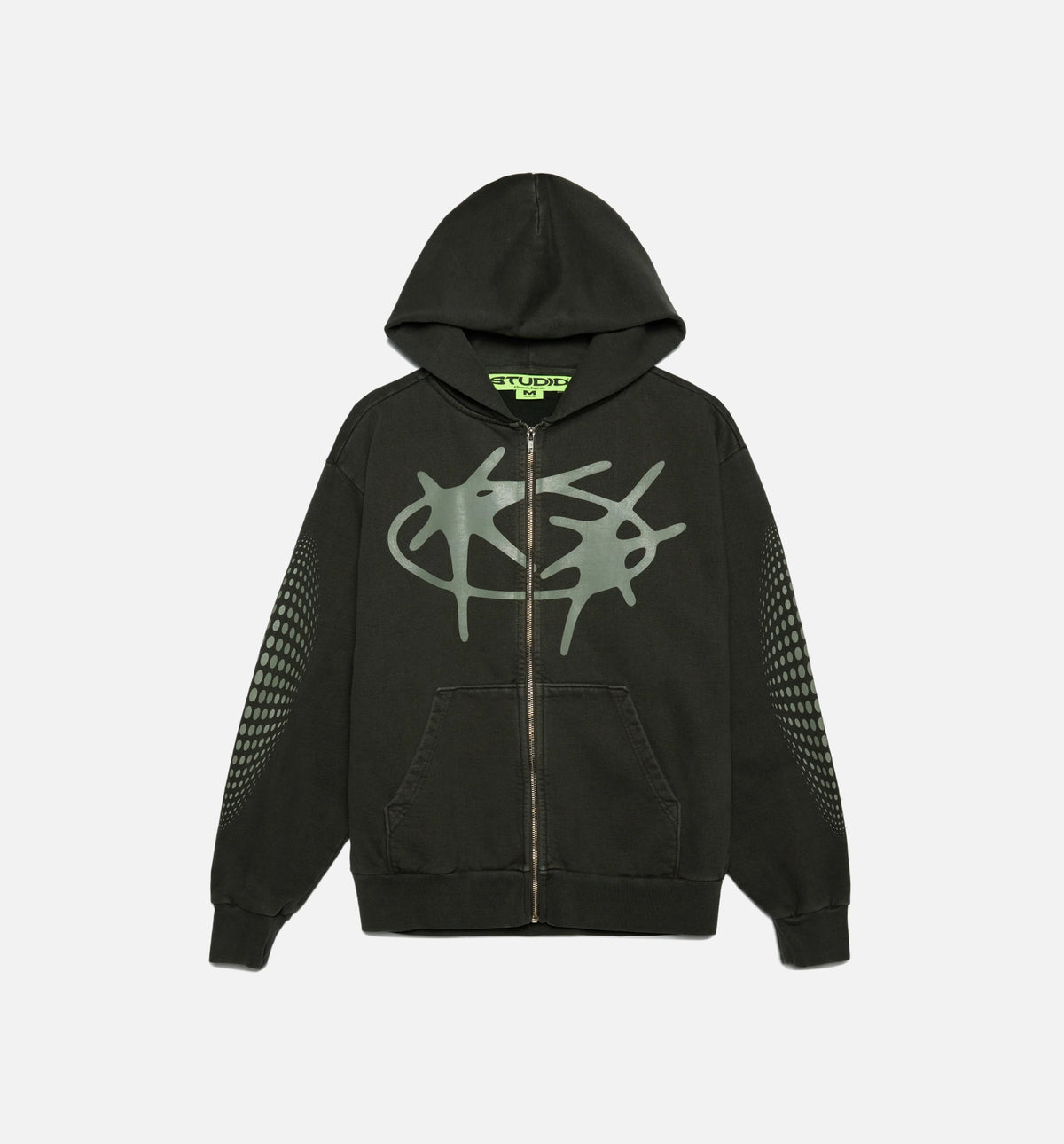 ぜ*ー様 STARGLOW Zip-Up Hoodie Mサイズ Supervision 192SP269000ST-BLK Studio Star Zip Up Mens Hoodie