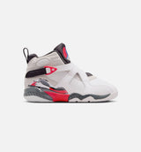 Air Jordan 8 Retro White And True Red Preschool Lifestyle Shoe - White/True Red/Black