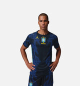 Brazil 2026 Match Away Aero Fit Soccer Authentic Mens Jersey - Old Royal/Black