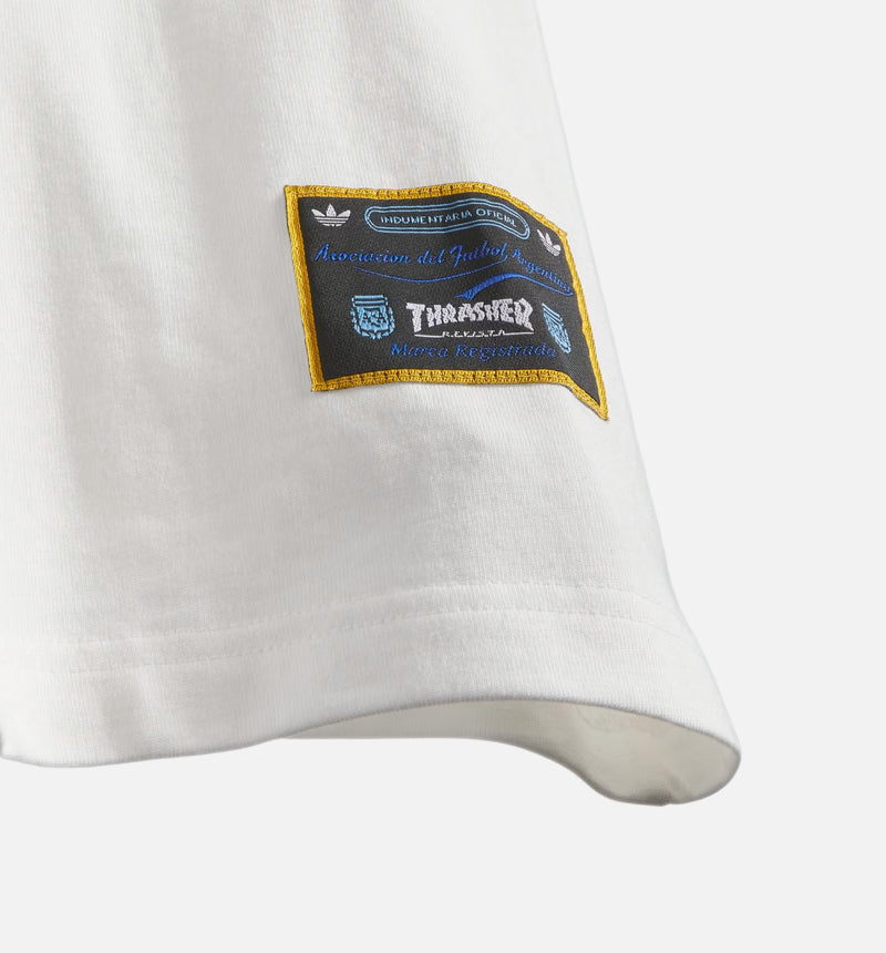 adidas KX4544 Thrasher X AFA Mens Short Sleeve Shirt - White