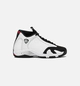 Air Jordan 14 Retro Black Toe Mens Lifestyle Shoe - White/Varsity Red/Black/Silver