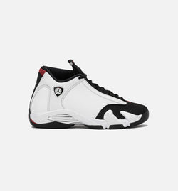 JORDAN 487471-160
 Air Jordan 14 Retro Black Toe Mens Lifestyle Shoe - White/Varsity Red/Black/Silver Image 0