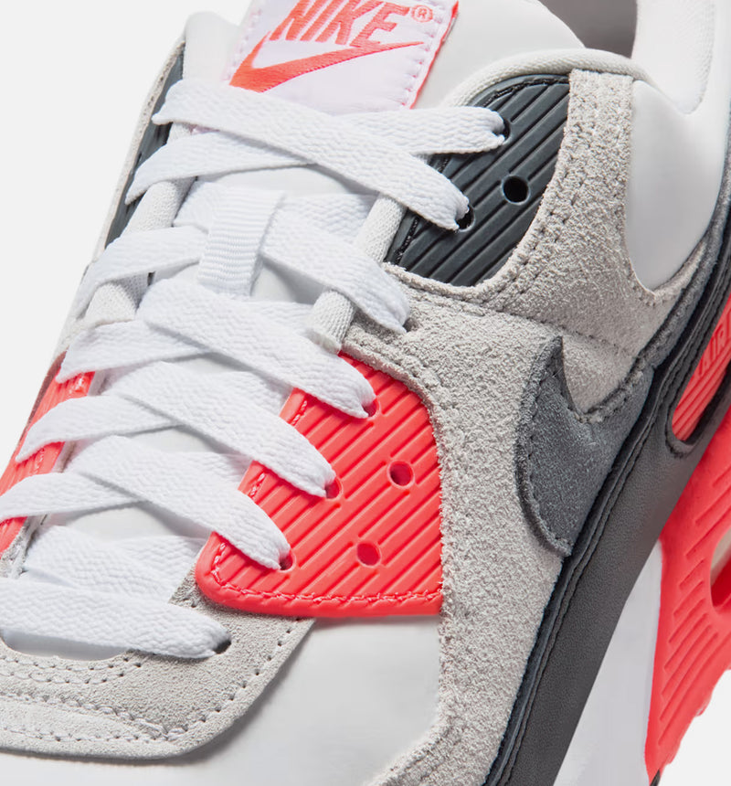 Nike IU1055-100 Air Max 90 Infrared 3M Mens Lifestyle Shoe - White