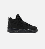 Air Jordan 4 Retro Black Cat Grade School Lifestyle Shoe - Black/Black/Light/Graphite