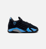 Air Jordan 14 Retro Black University Blue Preschool Lifestyle Shoe - Black/White/University Blue