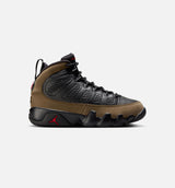 Air Jordan 9 Retro Olive Grade School Lifestyle Shoe - Black/True Red/Light Olive