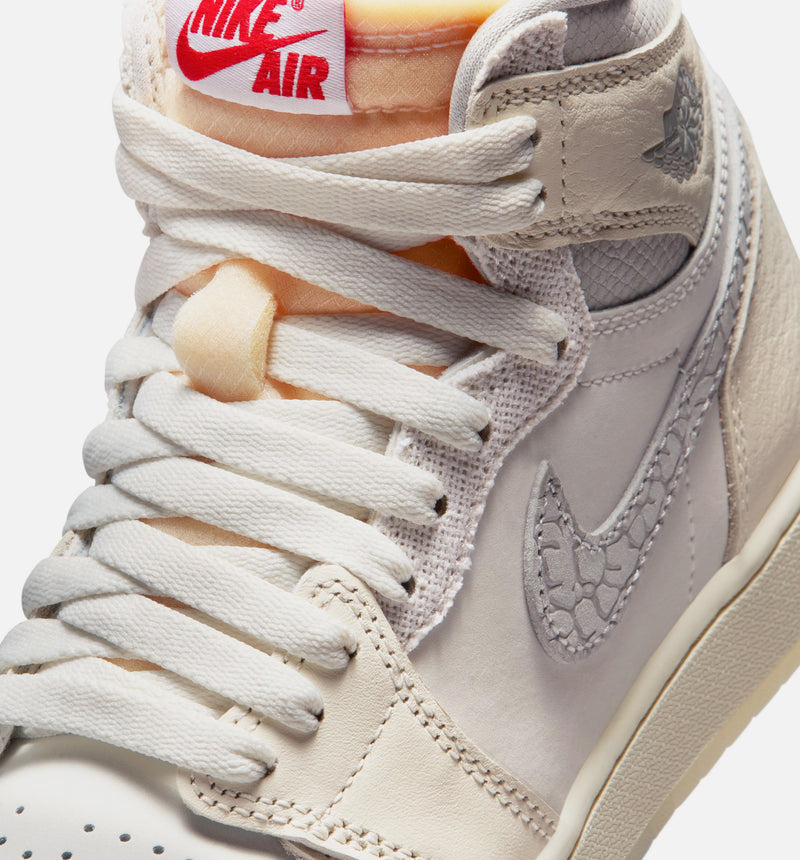 Air Jordan 1 Retro Sail High OG Grade School Lifestyle Shoe - Sail/University Red/Pale Ivory/Coconut Milk/Phantom