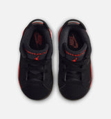 Air Jordan 6 Retro Infrared Salesman Infant Toddler Lifestyle Shoe - Black/Light Crimson