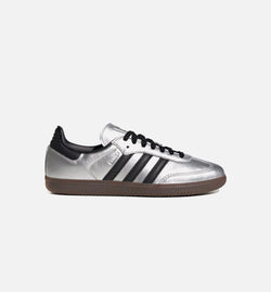 ADIDAS JI4218
 Samba OG LUX Metallic Silver Gum Womens Lifestyle Shoe - Metallic Silver/Gum Image 0