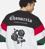 Chavarria Fleece Crewneck Mens Sweatshirt - Black/White