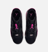 Air Jordan 6 Retro Fearless Grade School Lifestyle Shoe - Black/Laser Fushia/Pink Foam