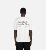Breathe In Breathe Out Mens Short Sleeve Shirt - White