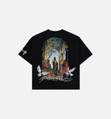 The Faith Mens Short Sleeve Shirt - Black/White