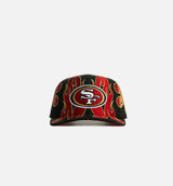 San Francisco 49ers Flames 9Fifty Snapback Mens Hat - Black/Red