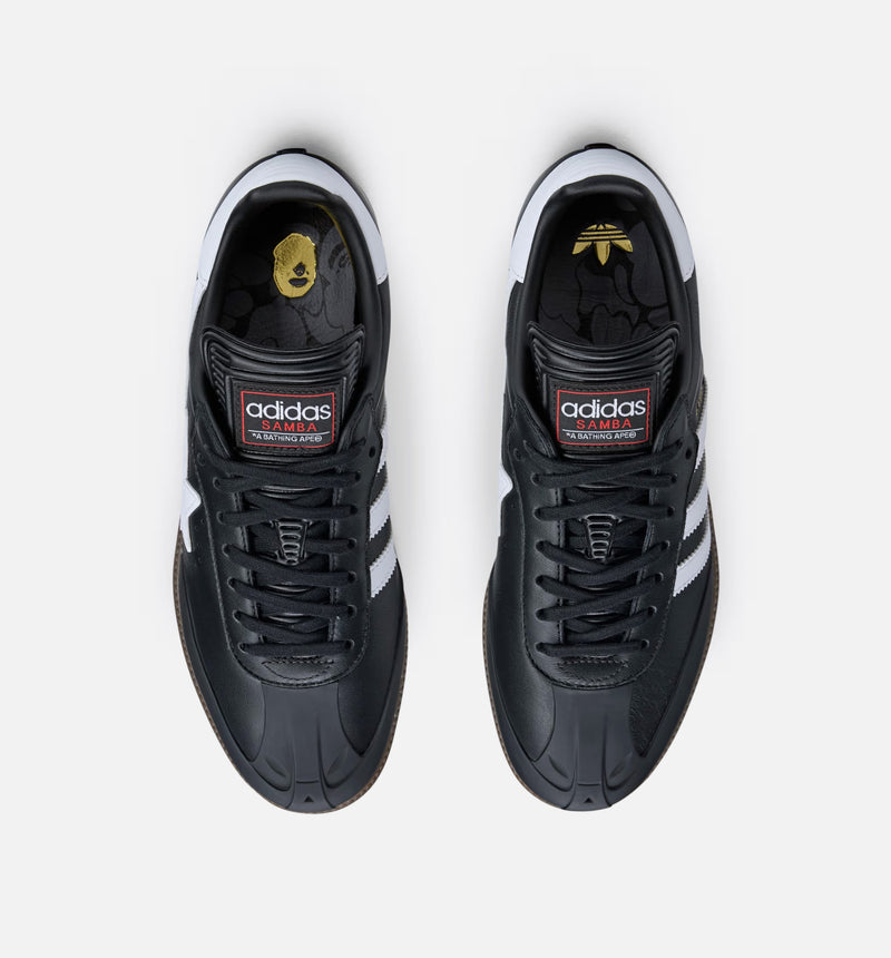 Samba Bape Mens Lifestyle Shoe - Core Black/Cloud White/Gum