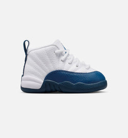 JORDAN 850000-114
 Air Jordan 12 Retro French Blue Infant Toddler Lifestyle Shoe - White/French Blue/Metallic Silver/Varsity Red Image 0
