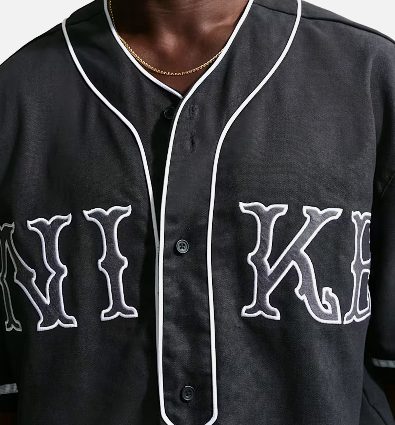 Nike IF2229-010 Life Vintage Sport Mens Jersey - Black/White