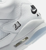 Air Jordan 5 Retro OG White Metallic Grade School Lifestyle Shoe - White/Black/Metallic Silver