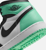 Air Jordan 1 Retro High OG Grade School Lifestyle Shoe - White/Black/Green Glow