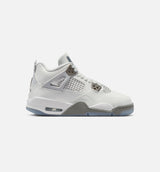 Air Jordan 4 Retro Blue Chill Grade School Lifestyle Shoe - Photon Dust/Blue Chill/Flat Pewter/White/Blue Tint
