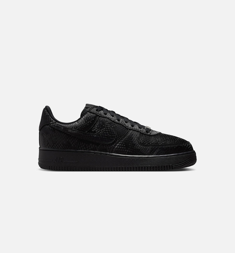 Kobe Air Force 1 Low Triple Black Mens Lifestyle Shoe - Black/Black