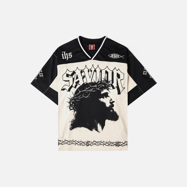 Cthdrl MRMJ201 Savior Mesh Mens Jersey (Beige/Black