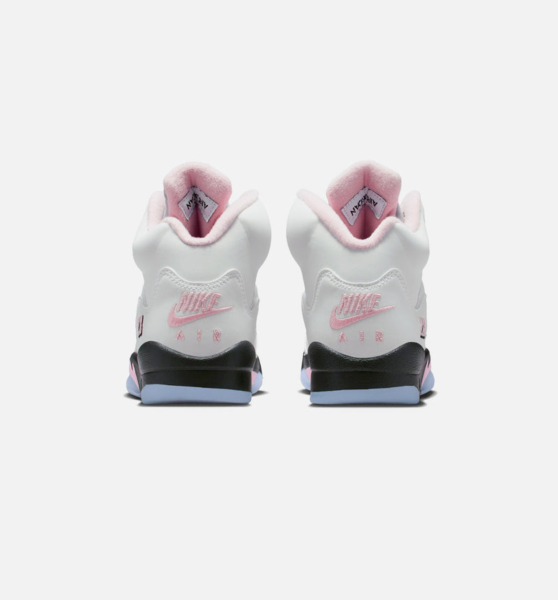 Air Jordan 5 OG Grade School Lifestyle Shoe - White/Soft Pink/Black