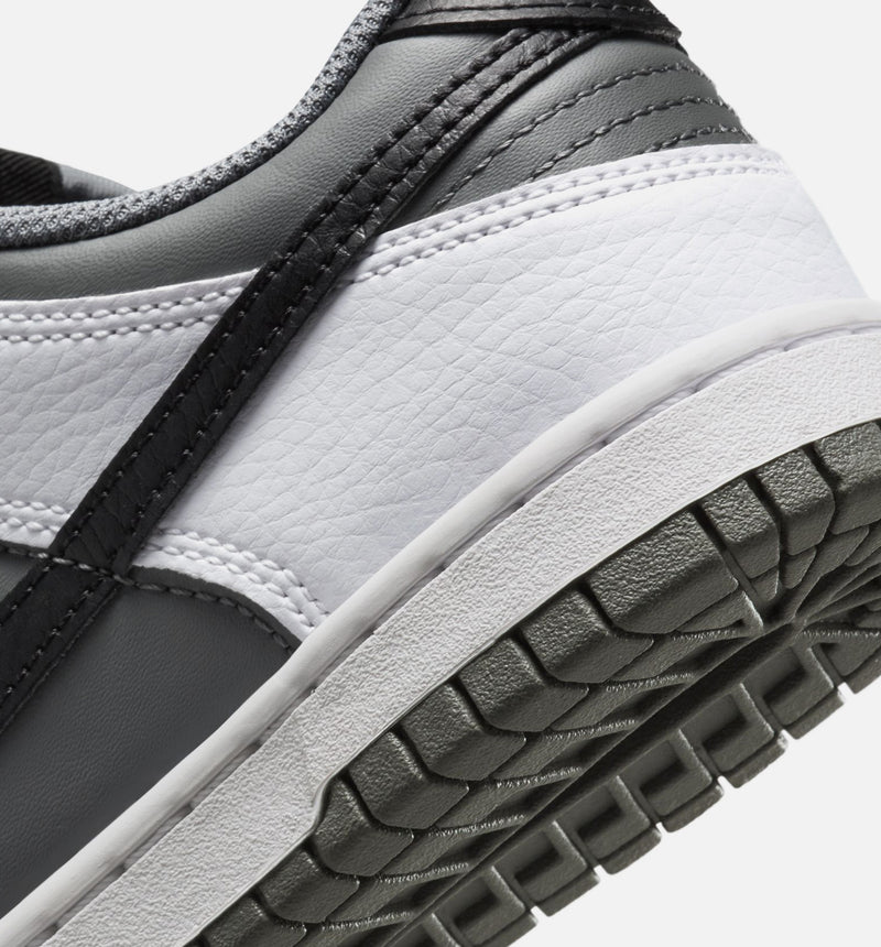 Dunk Low Grade School Lifestyle Shoe - White/Black/Smoke Grey