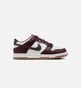 Dunk Low Coffee Brown Grade School Lifestyle Shoe - White/Burgundy Crush/Gum Light Brown