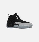 Air Jordan 12 Retro Black And Wolf Grey Mens Lifestyle Shoe - Black/Wolf Grey/White