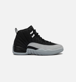 JORDAN CT8013-010
 Air Jordan 12 Retro Black And Wolf Grey Mens Lifestyle Shoe - Black/Wolf Grey/White Image 0